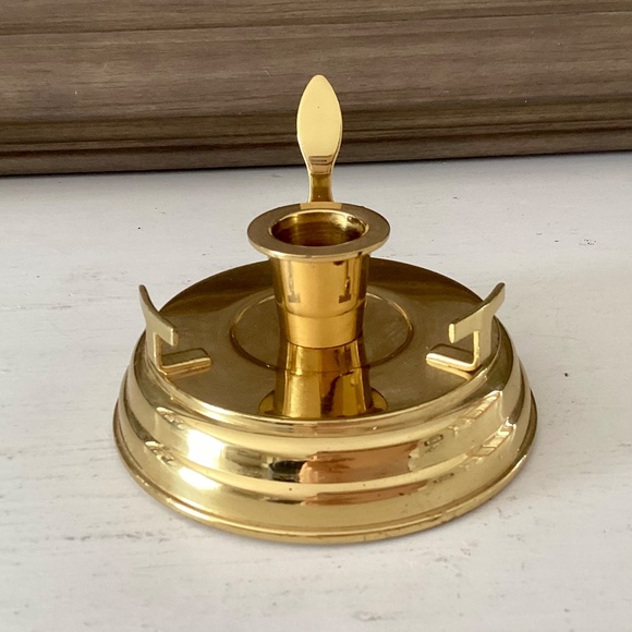 PartyLite Chamber Lamp Brass Candlestick Taper Candle Holder Base Retired Decor - Picture 6 of 9